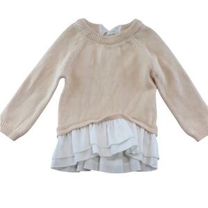 Jamie Kay Cream and White Layered Sweater Top